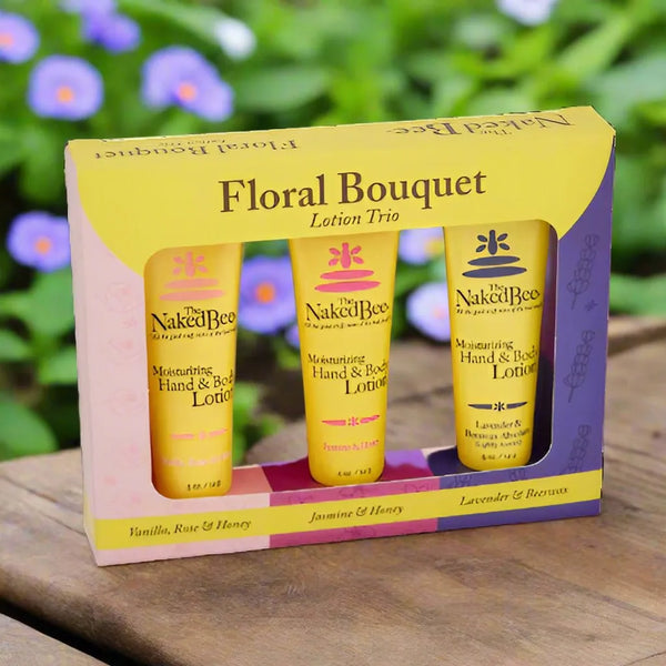 Naked Bee Lotion Trio - Floral Bouquet - Heritage-Boutique.com