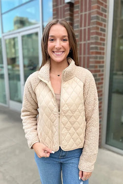 Next Adventure Beige Sherpa Jacket - Heritage-Boutique.com