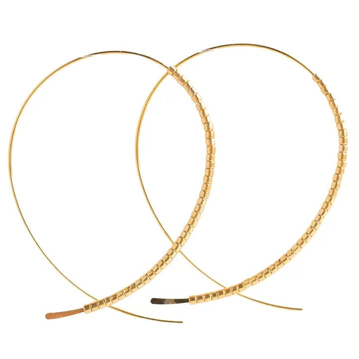 Norah Gold Beaded Threader Earrings - Heritage - Boutique.com