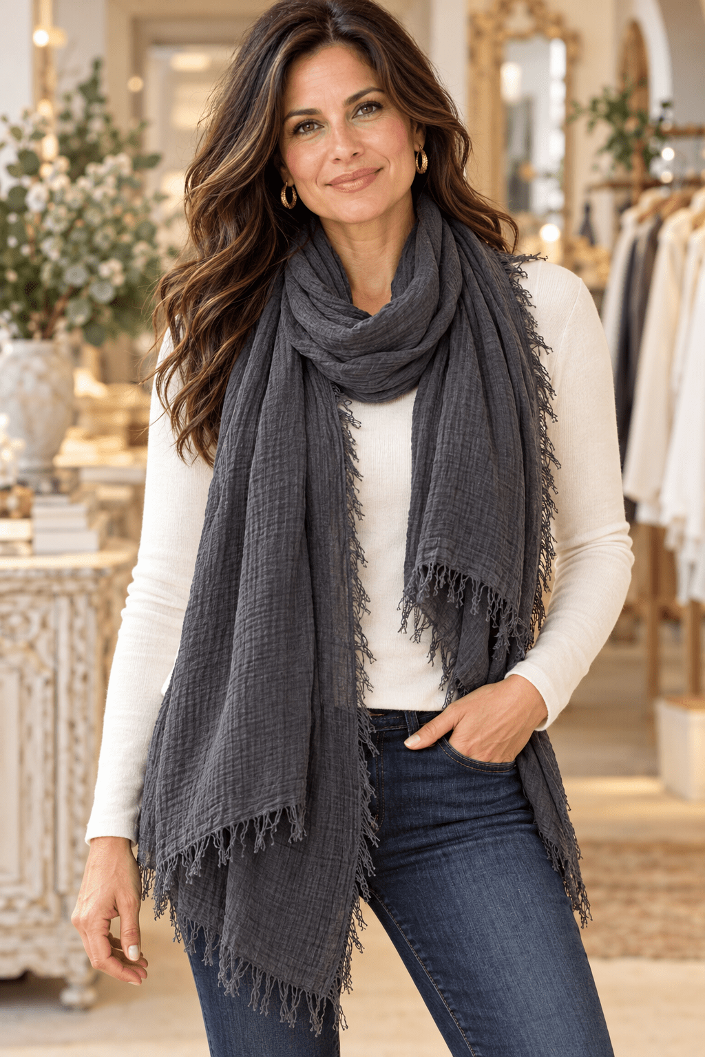 Organic Boho Scarf - Heritage-Boutique.com