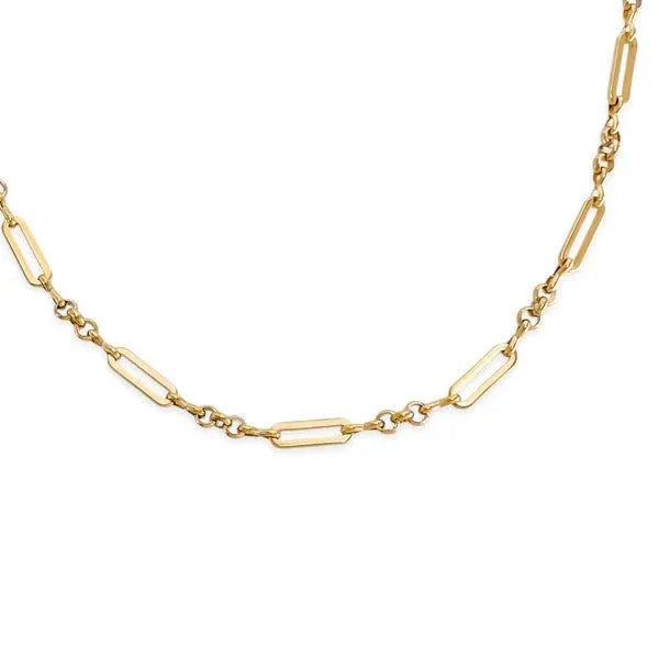Paperclip Chain Link Necklace Water Resistant - Heritage - Boutique.com