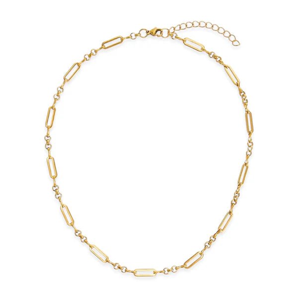 Paperclip Chain Link Necklace Water Resistant - Heritage - Boutique.com