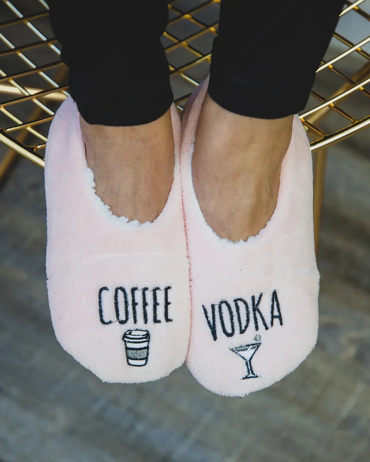 Perfect Morning & Night Sherpa Lined Slippers - S/M - Heritage - Boutique.com