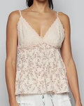 POL Floral and Lace Ruffle Print Cami - Heritage - Boutique.com