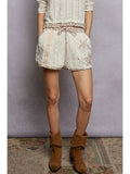 POL The Coastal Lace Patchwork Shorts - Heritage - Boutique.com