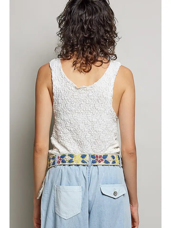 POL The Delicate Lace Essential Tank - Heritage - Boutique.com