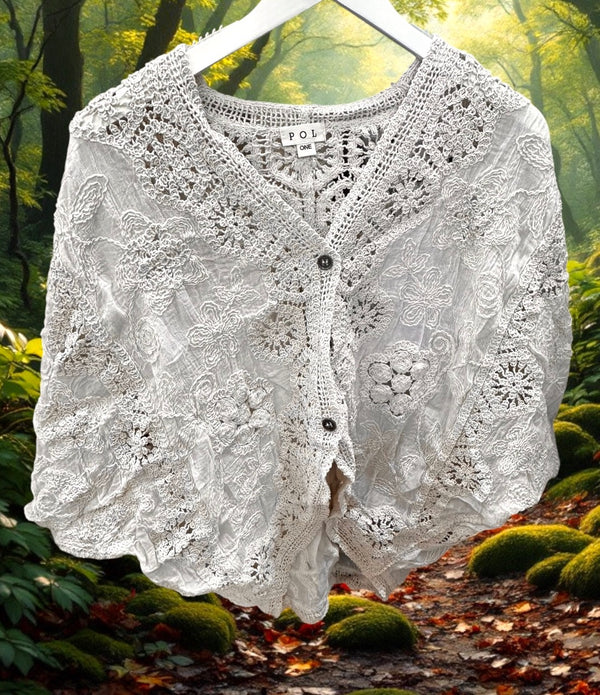 POL Crotchet Cardigan Top