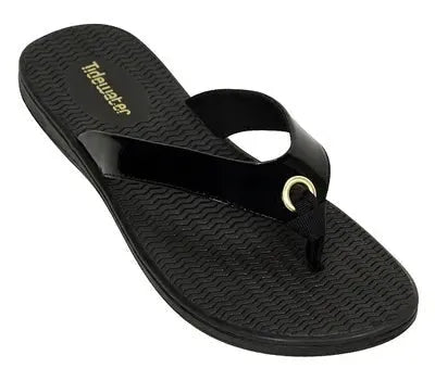 Portland Ultra Black Flip Flops - Heritage-Boutique.com