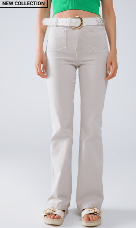 Q2 Beige Skinny Flare - Heritage - Boutique.com