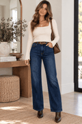 Q2 Dark Wash Rigid Wide Leg Jeans - Heritage-Boutique.com