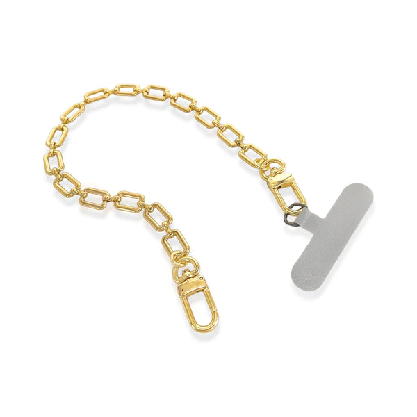 Gold Rectangular Phone Chain