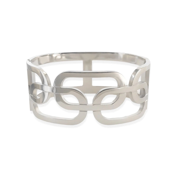 Double Layer Chain Link Bangle Bracelet - Water Resistant