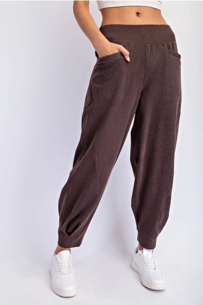 Rib Brush Cocoon Pants - Heritage - Boutique.com