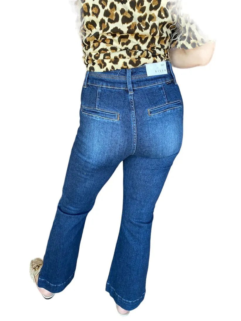 RISEN Double Waistband High Rise Bootcut Jeans - Heritage - Boutique.com