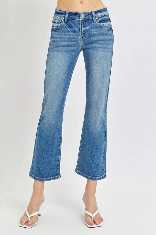 Risen Low Rise Crop Flare Jeans - Heritage - Boutique.com