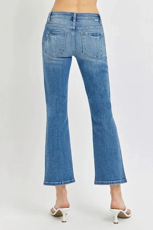Risen Low Rise Crop Flare Jeans - Heritage - Boutique.com
