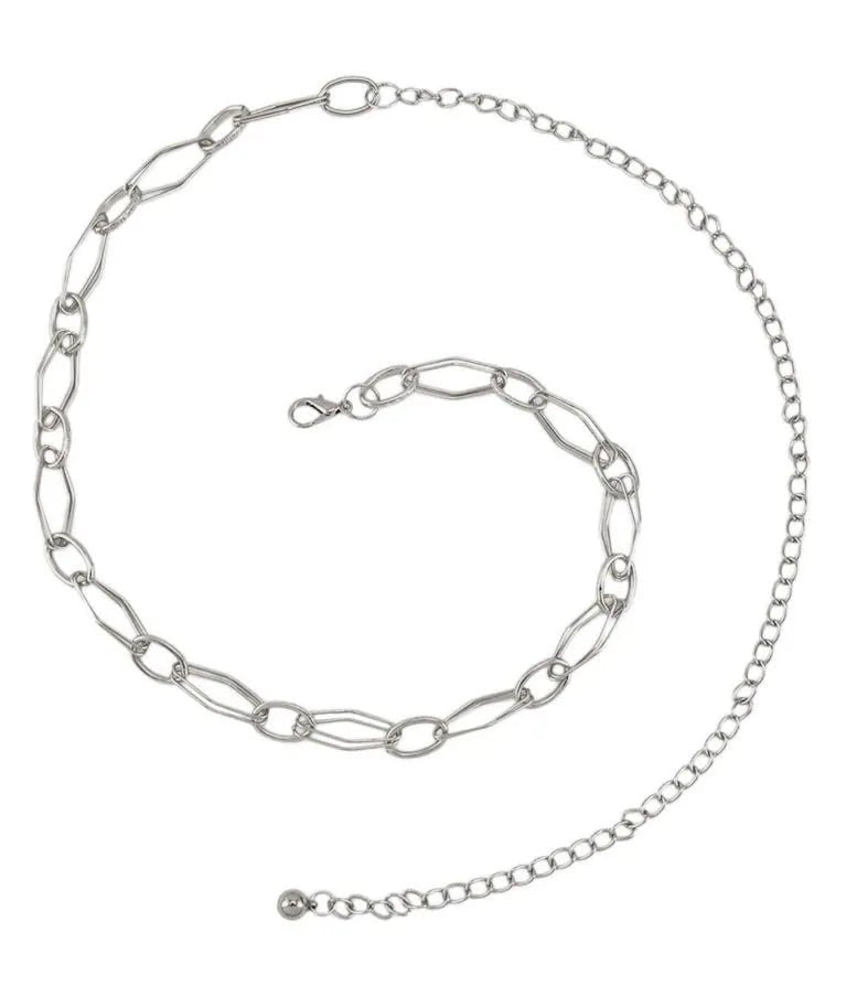 Round and Oval Shaped Chain Belt - Heritage - Boutique.com