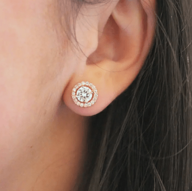 Round Crystal Stud Earrings - Heritage - Boutique.com
