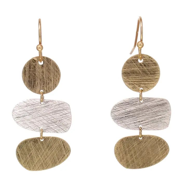 Rush Hour Triple Disc Earrings - Heritage - Boutique.com