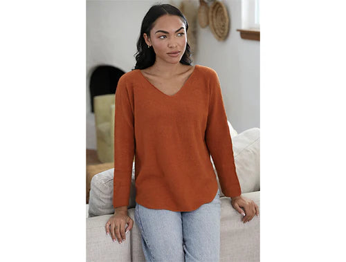 Italian V Neck Sweater - Nostalgia