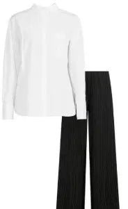 Saks Pleated Solid High Waist Pants - Heritage - Boutique.com