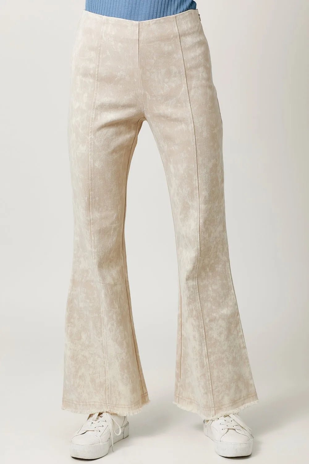 Sand Mineral Wash Flare Pants - Heritage - Boutique.com