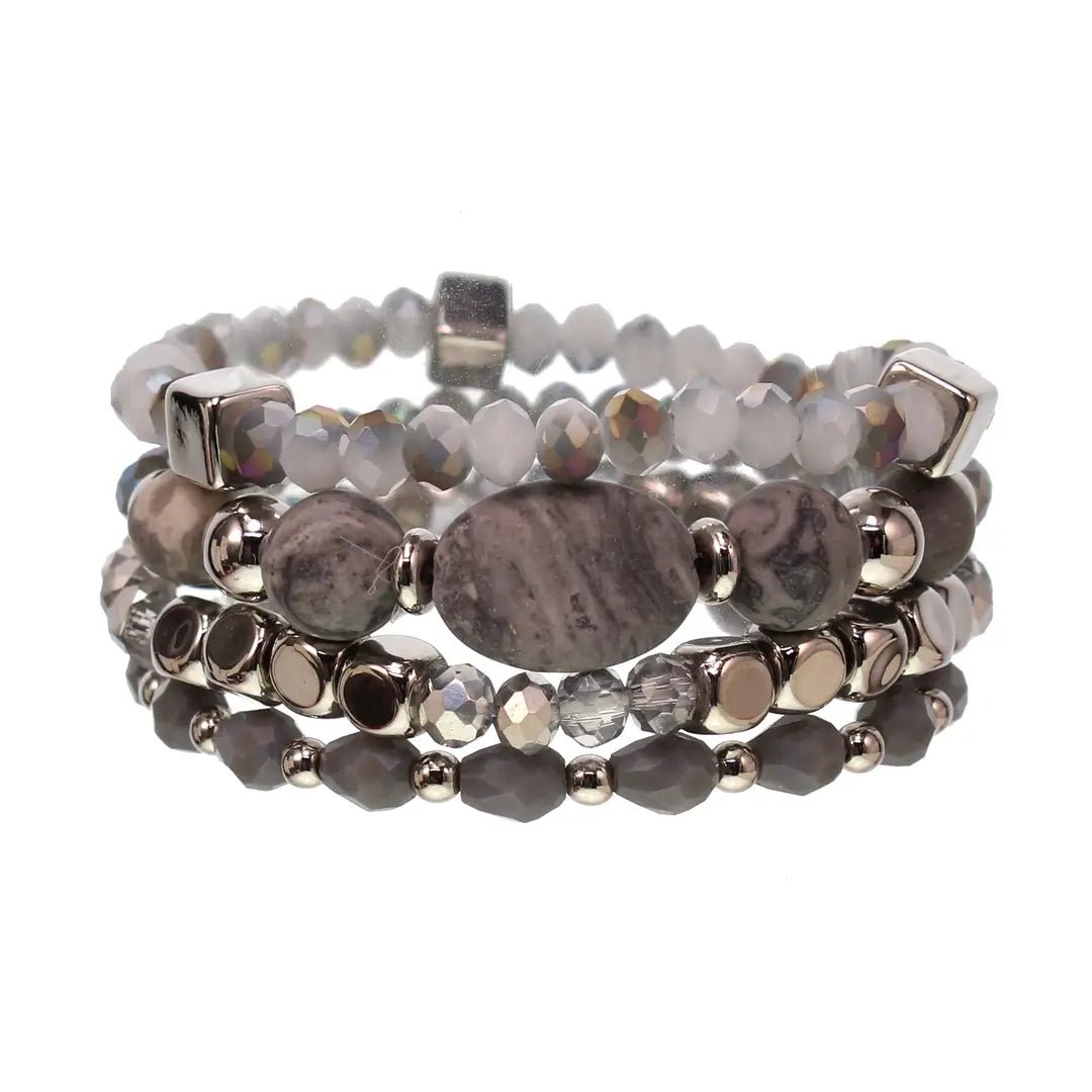 Semi Precious 4Pc Bracelet Set - Heritage - Boutique.com