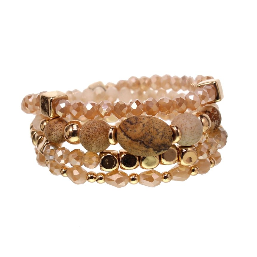 Semi Precious 4Pc Bracelet Set - Heritage - Boutique.com