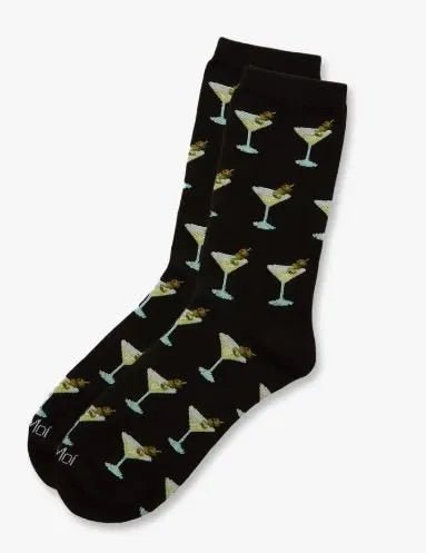 Shaken Not Stirred Crew Socks - Heritage - Boutique.com