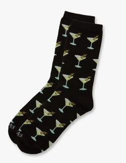 Shaken Not Stirred Crew Socks - Heritage-Boutique.com