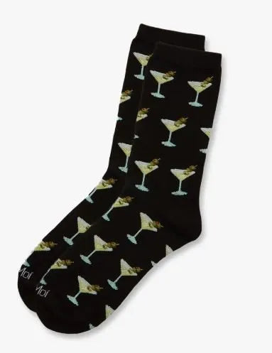 Shaken Not Stirred Crew Socks - Heritage-Boutique.com