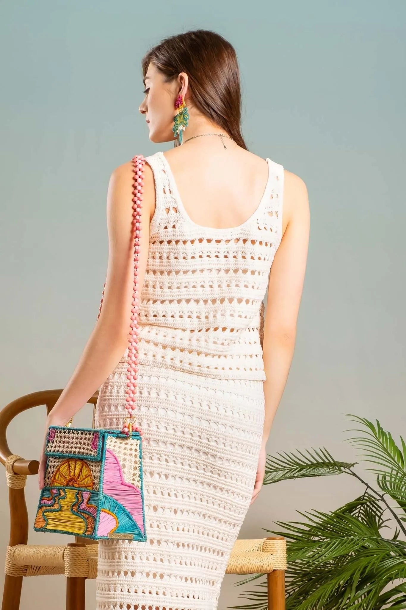 Sheer Cotton Crotchet Knit Tank Top - Heritage - Boutique.com