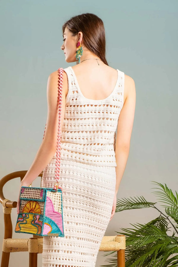 Sheer Cotton Crotchet Knit Tank Top - Heritage-Boutique.com