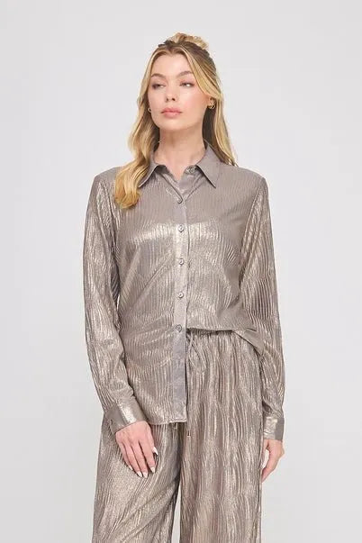 Shimmer Shell Long Sleeve Shirt - Heritage - Boutique.com