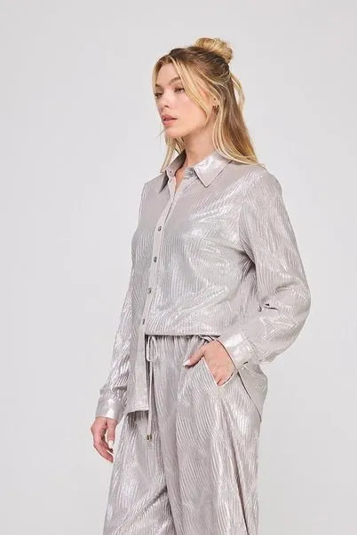 Shimmer Shell Long Sleeve Shirt - Heritage - Boutique.com