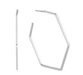 Silver Hexagon Earring - Heritage - Boutique.com
