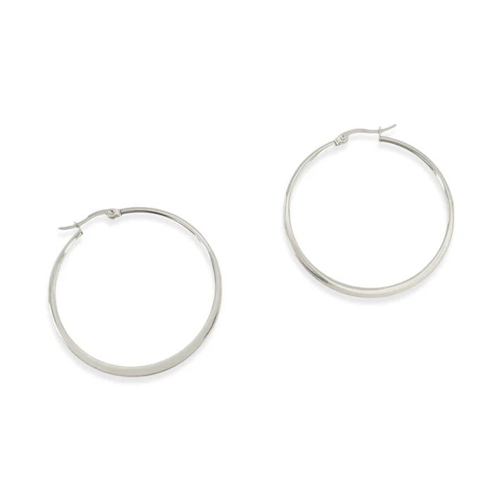 Silver Hoop Waterproof Earrings - Heritage - Boutique.com