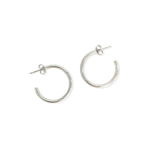 Silver Water Resistant Hoops