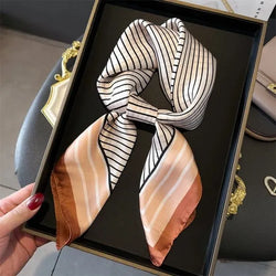 Simple and Versatile Printed Square Scarf - Heritage-Boutique.com