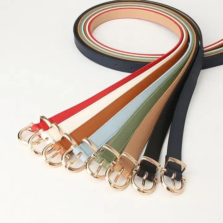 Skinny Italian Classic Belt - Heritage - Boutique.com