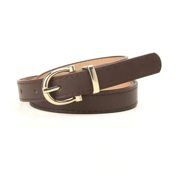 Skinny Italian Classic Belt - Heritage - Boutique.com