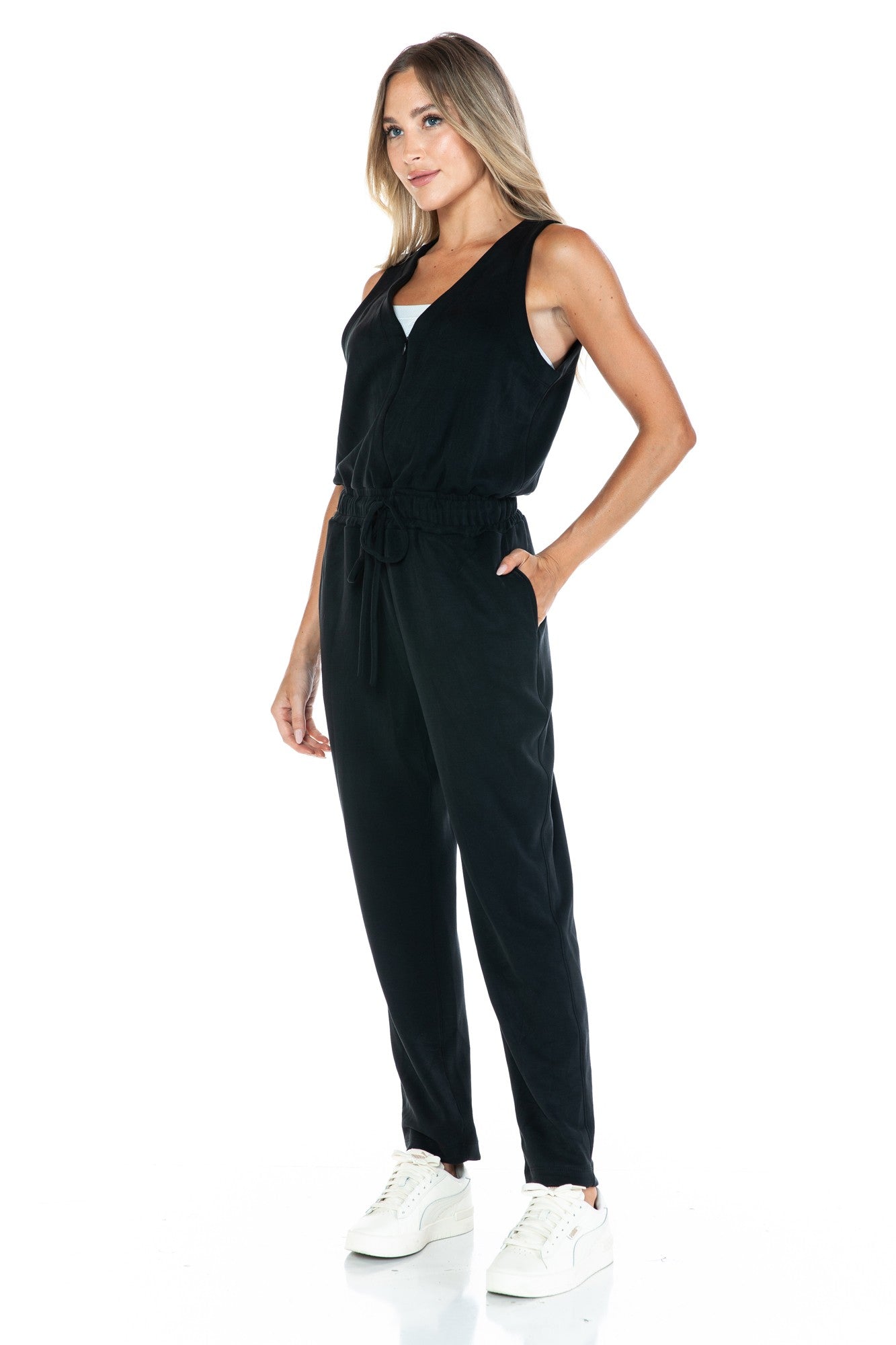 Sleeveless Straight Leg Jumpsuit - Heritage - Boutique.com