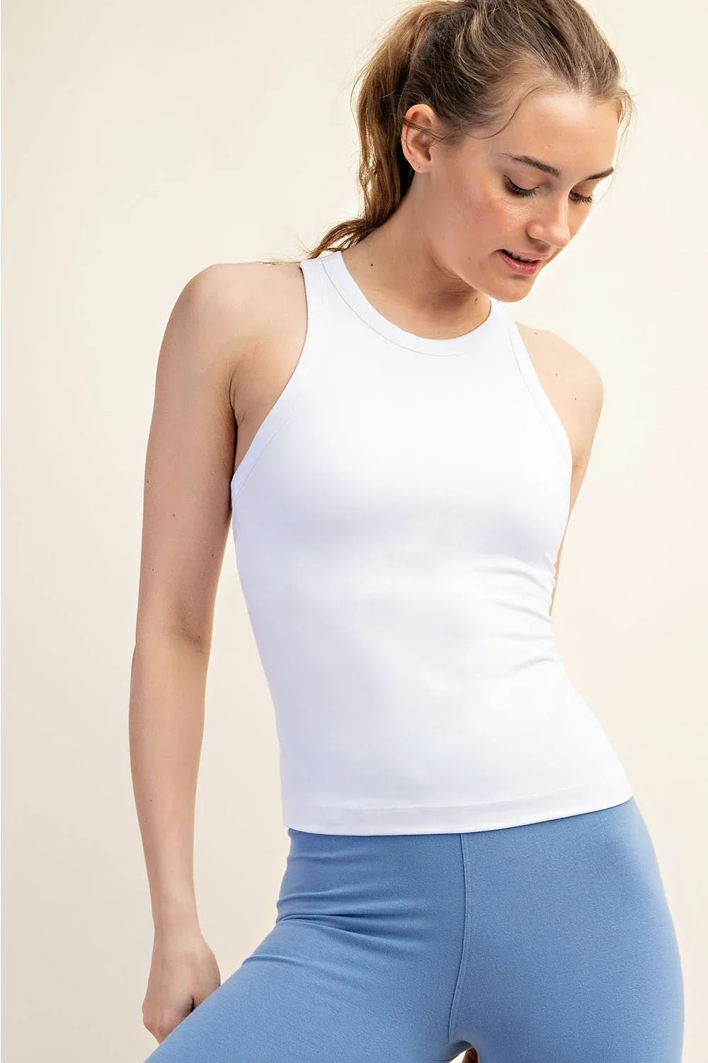 Sleeveless Waist - Length Racerback Tank Top - Heritage - Boutique.com