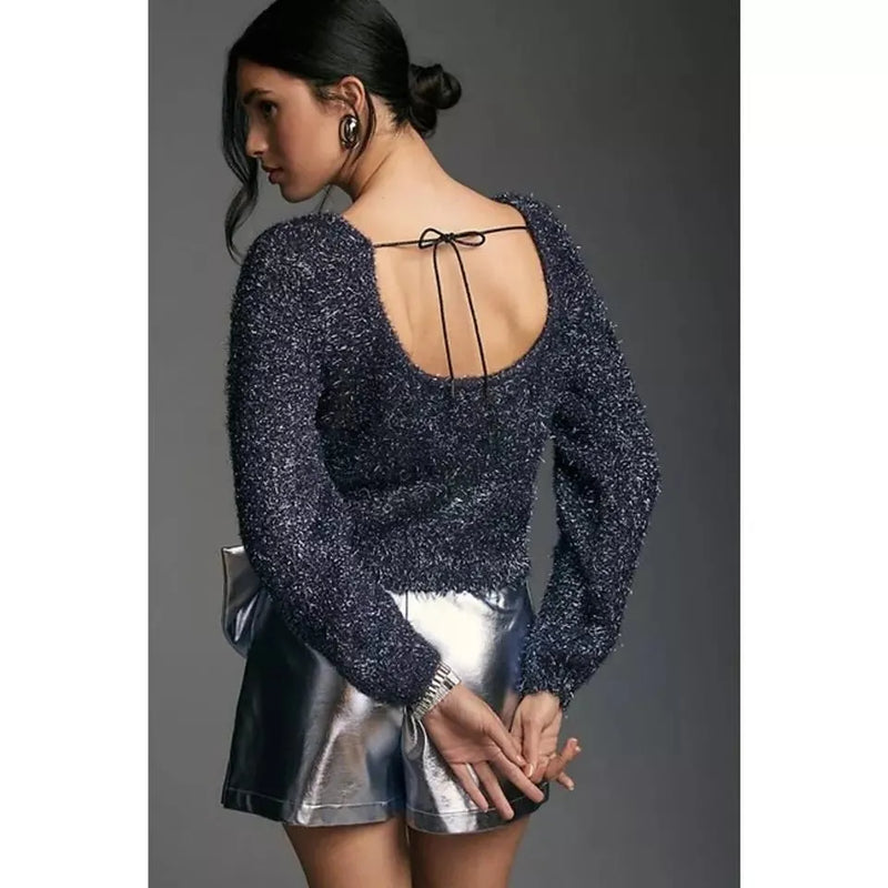 Soft Grey Eyelash Sweater - Heritage-Boutique.com
