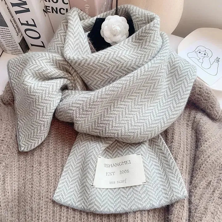 Soft Knit Herringbone Scarf - Heritage - Boutique.com