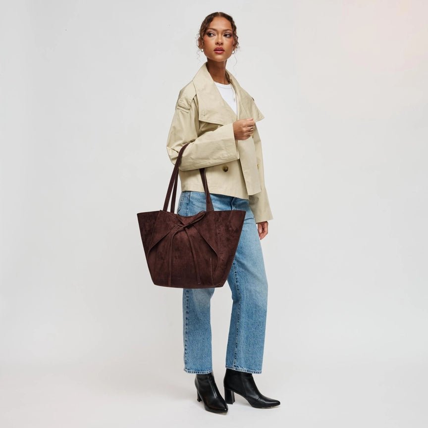 Soren Faux Suede Tote - Heritage-Boutique.com