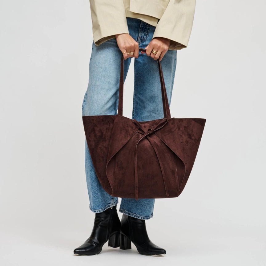 Soren Faux Suede Tote - Heritage-Boutique.com