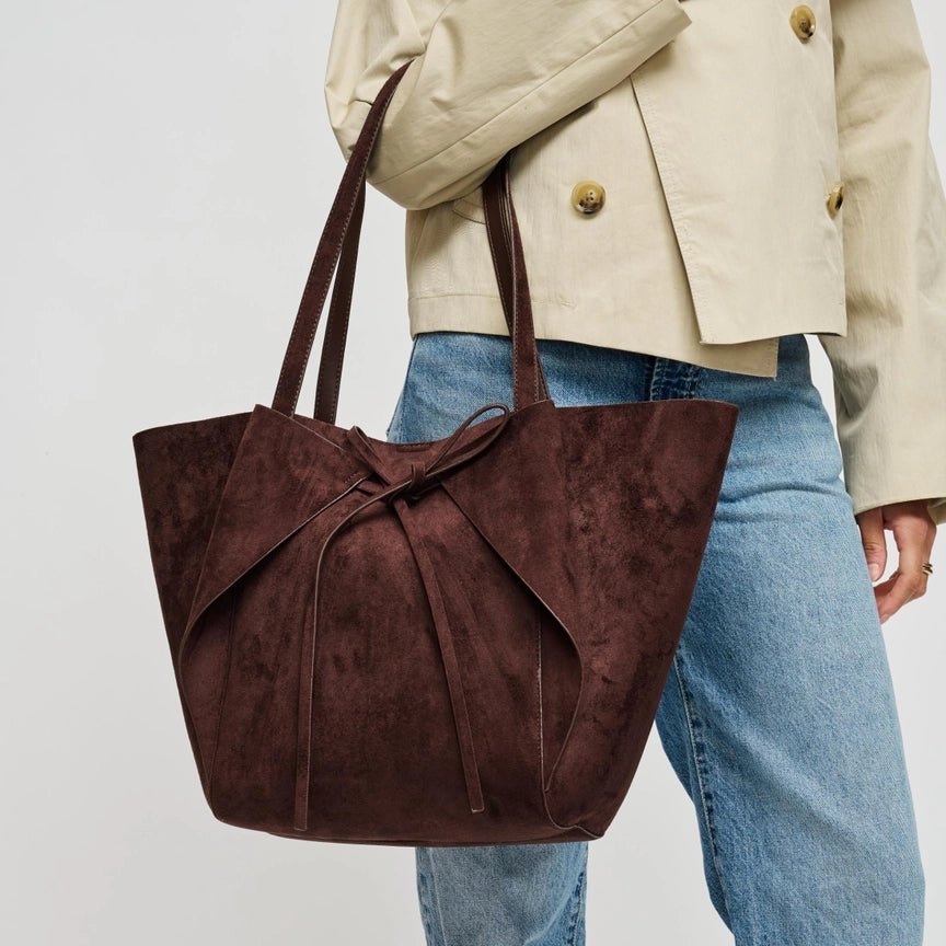 Soren Faux Suede Tote - Heritage-Boutique.com
