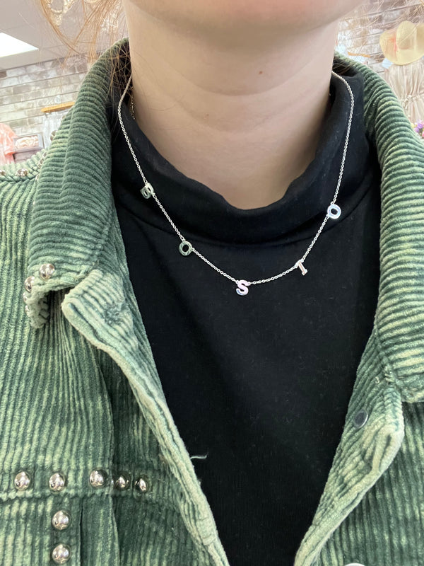 Sterling Silver Custom Initial Necklace - Heritage-Boutique.com