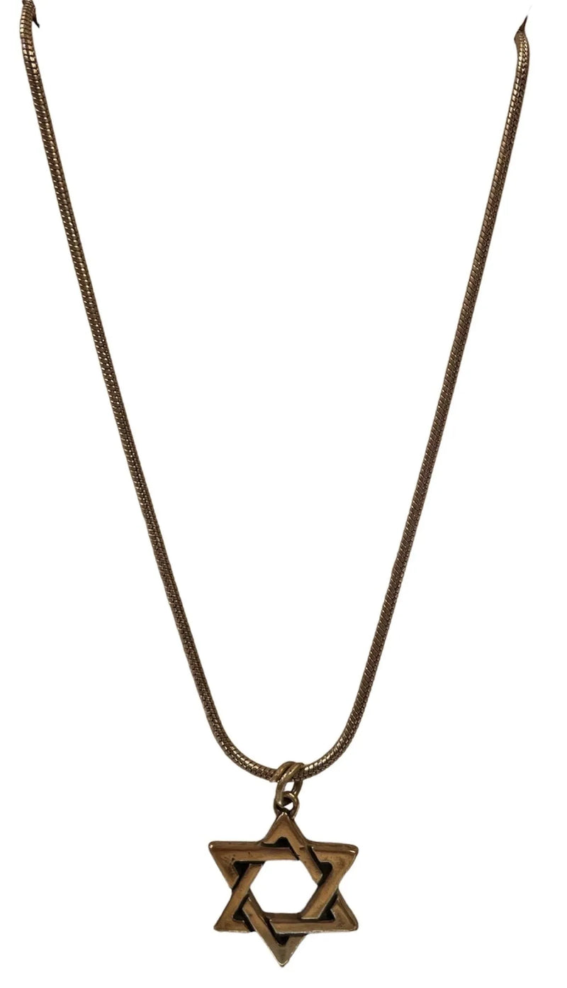 Sterling Silver Star of David Necklace (16in) - Heritage-Boutique.com